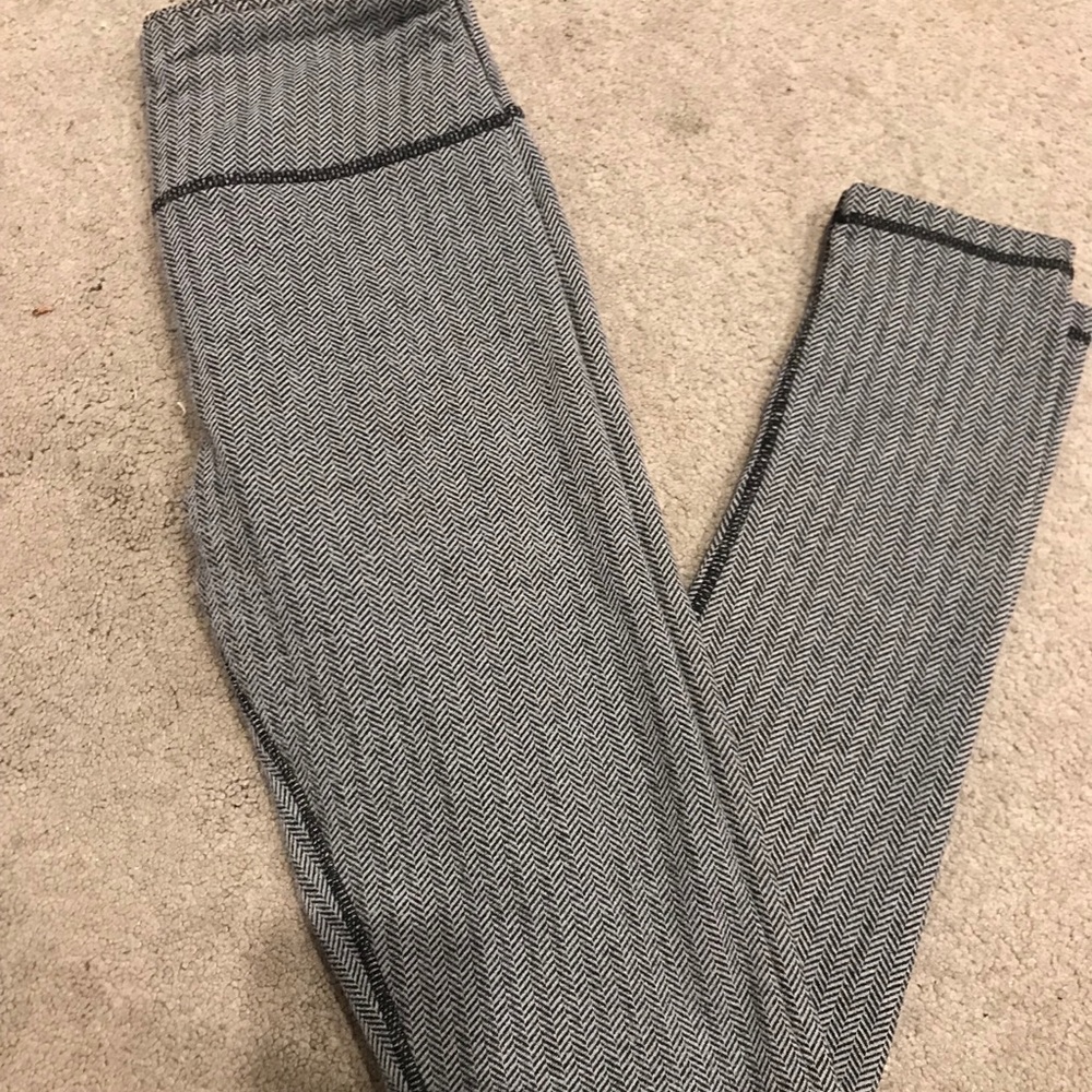 Grey and black leggings